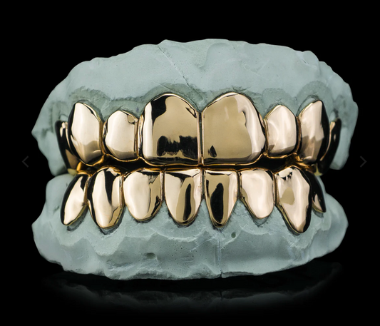 10k Solid Gold Grillz 8 Set